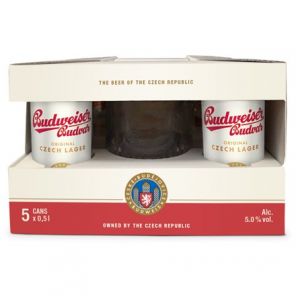 Budvar sv.lež.5x0.5l plech+sklo