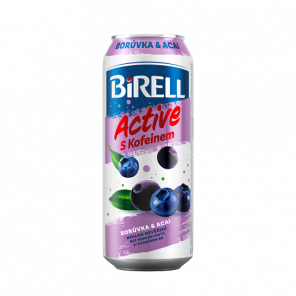 BIRELL ACTIVE Borůvka & Acai, plech 0,5l