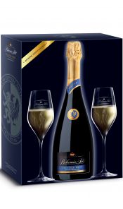 Bohemia Sekt Prestige Brut dárkové balení + 2 sklenice, lahev 0,75l