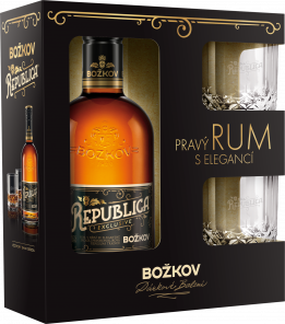 BOZKOV REPUBLIKA EXCLUSIVE 38% 0,5L + 2 SKLENICKY